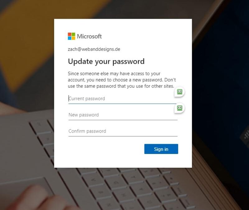 MS Teams guests prompted for password change due to account risk